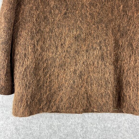 Vintage Jules Tournier Coat Jacket Womens 14 Brown Mohair Made In France 70s - Picture 14 of 16